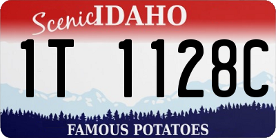 ID license plate 1T1128C
