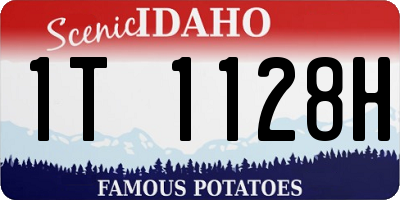 ID license plate 1T1128H