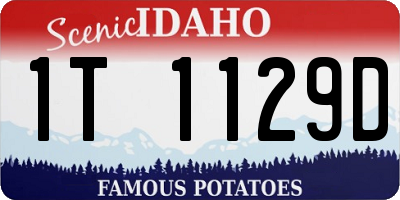 ID license plate 1T1129D