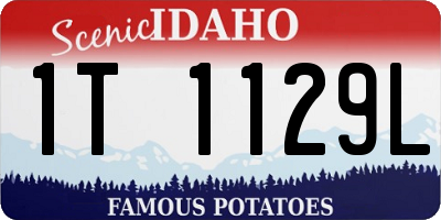 ID license plate 1T1129L