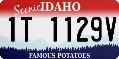 ID license plate 1T1129V