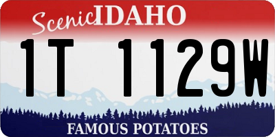 ID license plate 1T1129W
