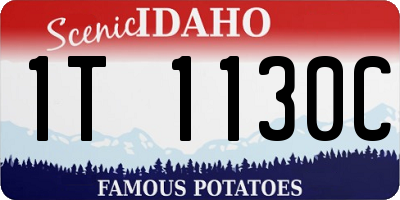 ID license plate 1T1130C
