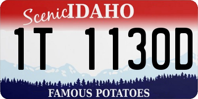 ID license plate 1T1130D