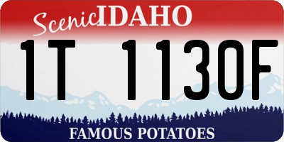 ID license plate 1T1130F