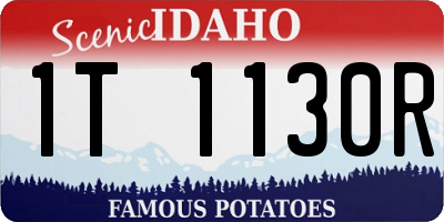 ID license plate 1T1130R
