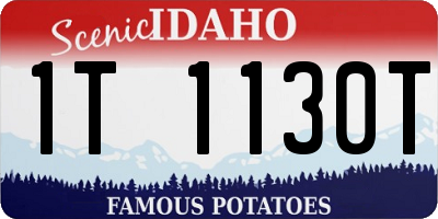 ID license plate 1T1130T