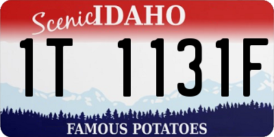 ID license plate 1T1131F