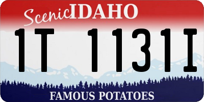 ID license plate 1T1131I