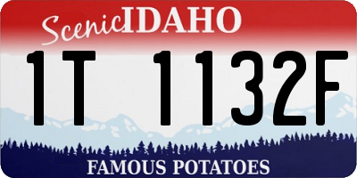 ID license plate 1T1132F