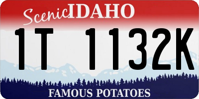 ID license plate 1T1132K
