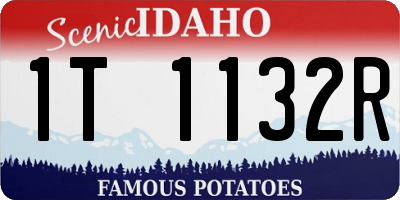 ID license plate 1T1132R