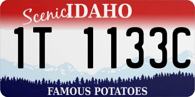 ID license plate 1T1133C