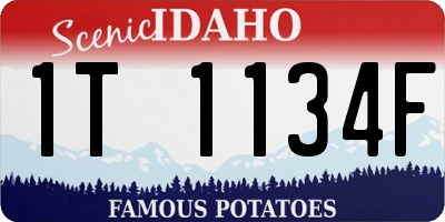 ID license plate 1T1134F