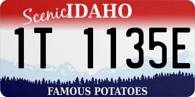 ID license plate 1T1135E