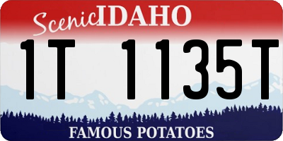 ID license plate 1T1135T