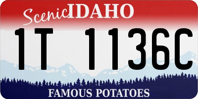 ID license plate 1T1136C