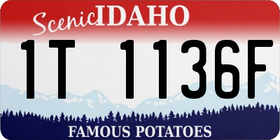 ID license plate 1T1136F