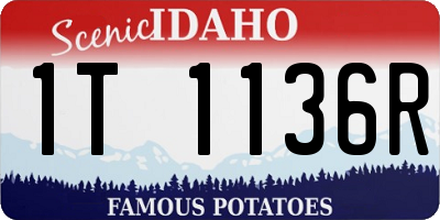 ID license plate 1T1136R