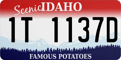 ID license plate 1T1137D
