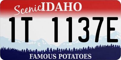 ID license plate 1T1137E