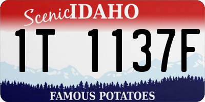 ID license plate 1T1137F
