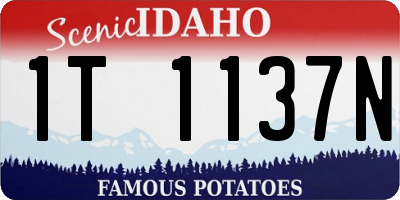 ID license plate 1T1137N
