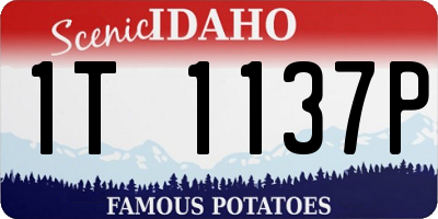 ID license plate 1T1137P