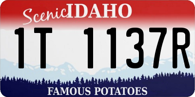ID license plate 1T1137R