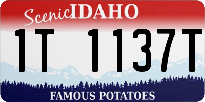 ID license plate 1T1137T
