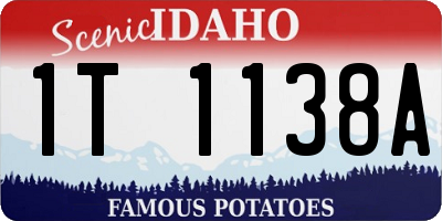 ID license plate 1T1138A