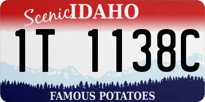 ID license plate 1T1138C