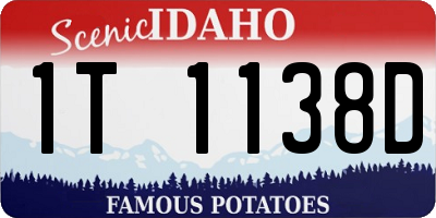 ID license plate 1T1138D