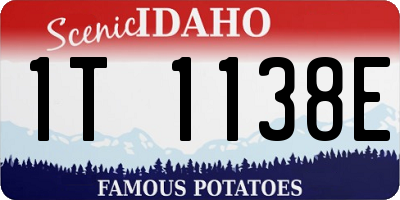 ID license plate 1T1138E