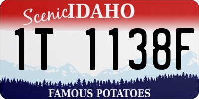 ID license plate 1T1138F