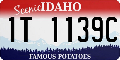 ID license plate 1T1139C