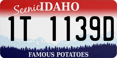 ID license plate 1T1139D