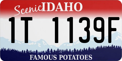 ID license plate 1T1139F