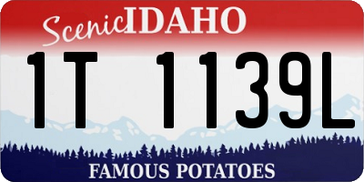 ID license plate 1T1139L