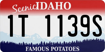 ID license plate 1T1139S