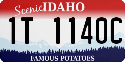ID license plate 1T1140C
