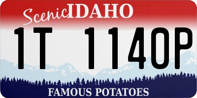 ID license plate 1T1140P