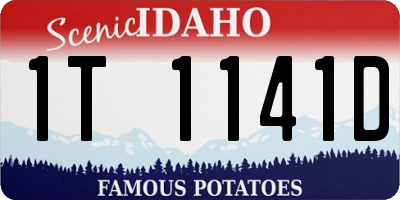 ID license plate 1T1141D