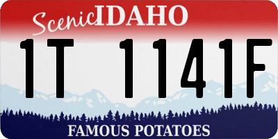 ID license plate 1T1141F