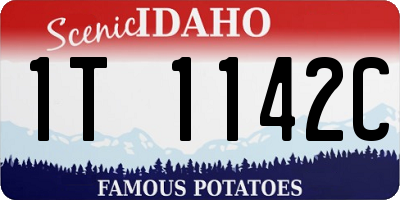 ID license plate 1T1142C