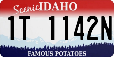 ID license plate 1T1142N