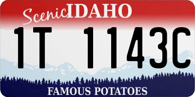 ID license plate 1T1143C