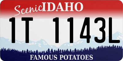 ID license plate 1T1143L