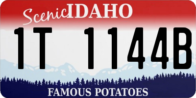 ID license plate 1T1144B
