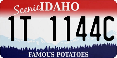 ID license plate 1T1144C